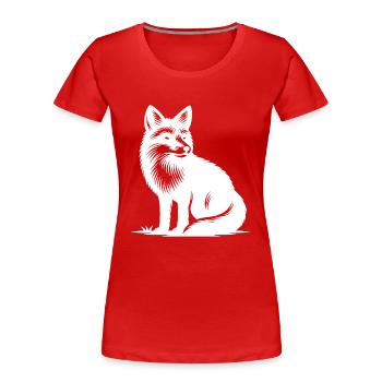 Niedlicher schlauer Fuchs - Frauen Premium Bio T-Shirt - Rot - Vorne - Mia (176cm)