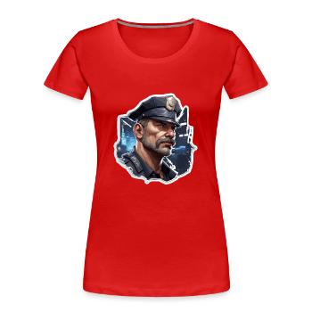 Police / Operations / Profession / Job / Emergency Forces - Women's Premium Organic T-Shirt - red - Front - Mia (176cm)