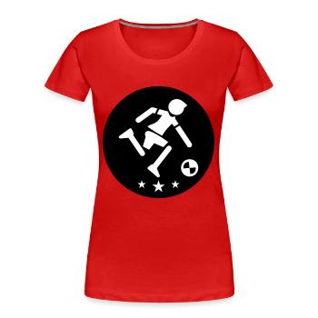 Soccer Player Soccer Player - Women's Premium Organic T-Shirt - red - Front - Mia (176cm)