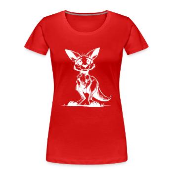 Mignon mignon bébé kangourou australien mignon - T-shirt bio Premium Femme - rouge - Devant - Mia (176cm)