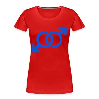 Homosexuelle Ehe Schwul - Frauen Premium Bio T-Shirt - Rot - Vorne - Mia (176cm)