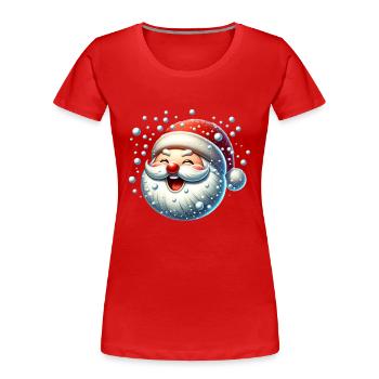 Boules de neige Boules de neige Noël Bande dessinée drôle - T-shirt bio Premium Femme - rouge - Devant - Mia (176cm)