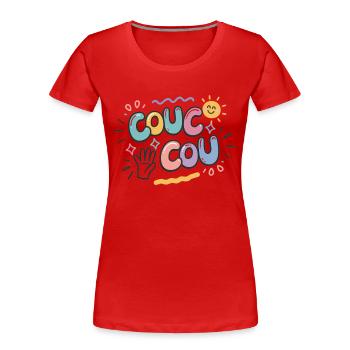 Cuckoo - Casual Style - Women's Premium Organic T-Shirt - red - Front - Mia (176cm)