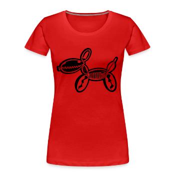 Dog - Frauen Premium Bio T-Shirt - Rot - Vorne - Mia (176cm)