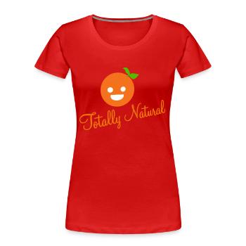 Total Natürlich Orange - Frauen Premium Bio T-Shirt - Rot - Vorne - Mia (176cm)