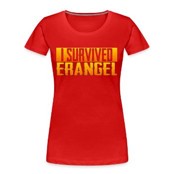 PUBG Shooter Erangel Game Game Zocker Esport - Women's Premium Organic T-Shirt - red - Front - Mia (176cm)