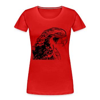 Papagei - Frauen Premium Bio T-Shirt - Rot - Vorne - Mia (176cm)