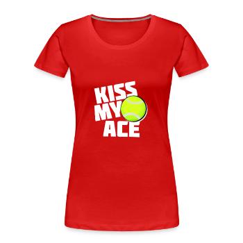 Sports - Women's Premium Organic T-Shirt - red - Front - Mia (176cm)