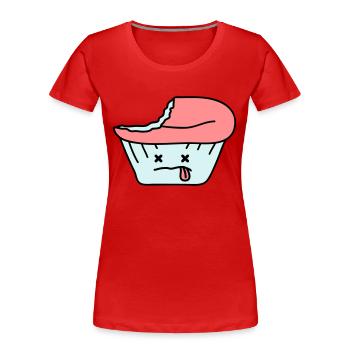 Dead Cupcake - T-shirt bio Premium Femme - rouge - Devant - Mia (176cm)