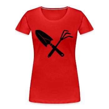 outils de jardin - T-shirt bio Premium Femme - rouge - Devant - Mia (176cm)