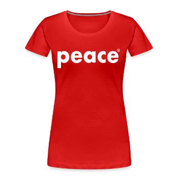 Peace - Frauen Premium Bio T-Shirt - Rot - Vorne - Mia (176cm)