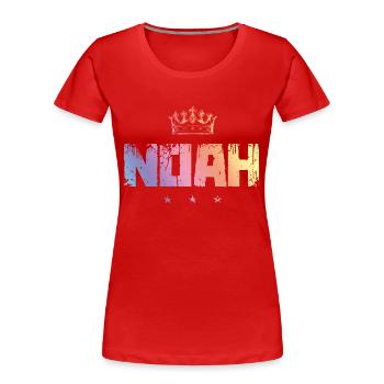 Noé - T-shirt bio Premium Femme - rouge - Devant - Mia (176cm)