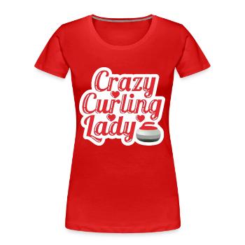 Curling - T-shirt bio Premium Femme - rouge - Devant - Mia (176cm)