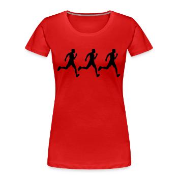 évêque - T-shirt bio Premium Femme - rouge - Devant - Mia (176cm)