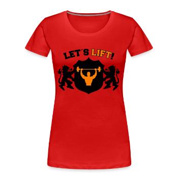bodybuilding lets lift 2 - Frauen Premium Bio T-Shirt - Rot - Vorne - Mia (176cm)