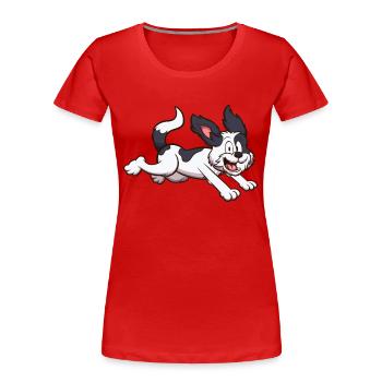 Courir Shih Tzu Chien - T-shirt bio Premium Femme - rouge - Devant - Mia (176cm)