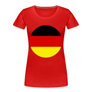 Flag Germany Germany Three Colors Vector Round - Women's Premium Organic T-Shirt - red - Front - Mia (176cm)