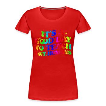 Teacher school elementary school education teacher degree - Women's Premium Organic T-Shirt - red - Front - Mia (176cm)