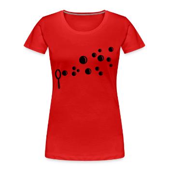Seifenblasen - Frauen Premium Bio T-Shirt - Rot - Vorne - Mia (176cm)
