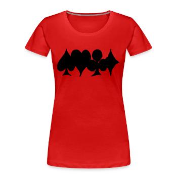 As Vector - T-shirt bio Premium Femme - rouge - Devant - Mia (176cm)