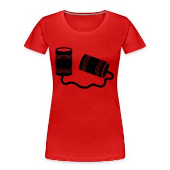 boîtes de téléphone - T-shirt bio Premium Femme - rouge - Devant - Mia (176cm)