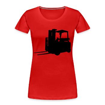 Gabelstapler - Frauen Premium Bio T-Shirt - Rot - Vorne - Mia (176cm)