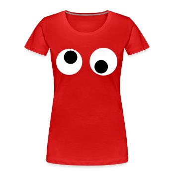 Augen - Frauen Premium Bio T-Shirt - Rot - Vorne - Mia (176cm)