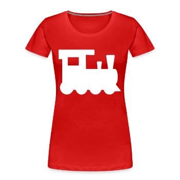Locomotive Children's Toys Train Railway Transport - Women's Premium Organic T-Shirt - red - Front - Mia (176cm)