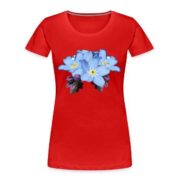 Forget-me-not - Women's Premium Organic T-Shirt - red - Front - Mia (176cm)