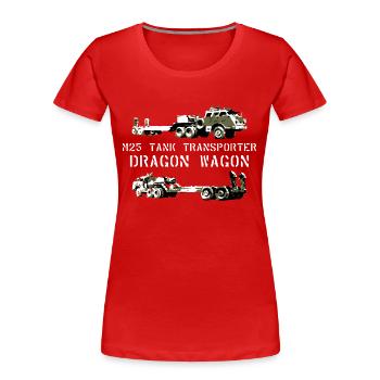 AVM Dragon Wagon M25 TANK TRANSPORTER US ZWEITER WELTKRIEG - Frauen Premium Bio T-Shirt - Rot - Vorne - Mia (176cm)