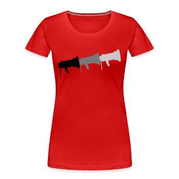 Logo Megafon Propaganda Symbol - Frauen Premium Bio T-Shirt - Rot - Vorne - Mia (176cm)