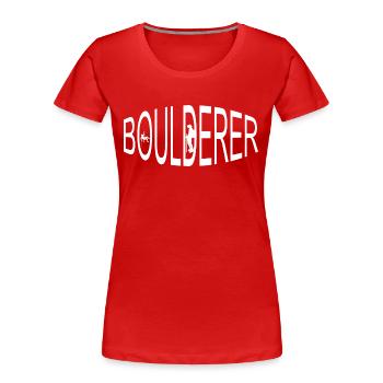 climbing - Frauen Premium Bio T-Shirt - Rot - Vorne - Mia (176cm)