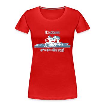 bmx race racing vtt motocross - T-shirt bio Premium Femme - rouge - Devant - Mia (176cm)