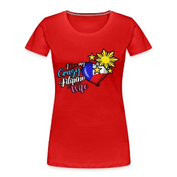 Philippinen Filipina Flagge Frau Ehe I Geschenk - Frauen Premium Bio T-Shirt - Rot - Vorne - Mia (176cm)