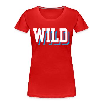 Gliched sauvage - T-shirt bio Premium Femme - rouge - Devant - Mia (176cm)