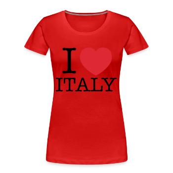 I Love Italy | I Love Italia | I Heart Italy - Women's Premium Organic T-Shirt - red - Front - Mia (176cm)
