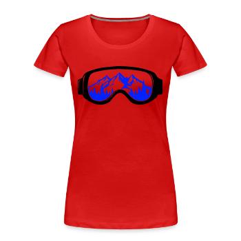 Ski goggles - Women's Premium Organic T-Shirt - red - Front - Mia (176cm)