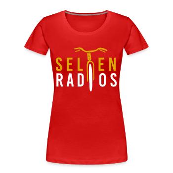 Selten radlos Fahrrad Bike - Frauen Premium Bio T-Shirt - Rot - Vorne - Mia (176cm)