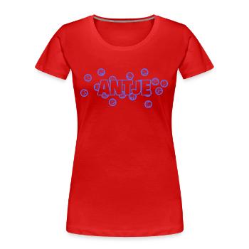 Chère Antje, - T-shirt bio Premium Femme - rouge - Devant - Mia (176cm)