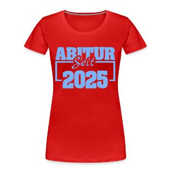 2025 - Frauen Premium Bio T-Shirt - Rot - Vorne - Mia (176cm)