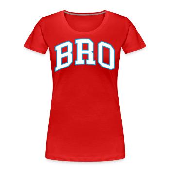 Frangin - T-shirt bio Premium Femme - rouge - Devant - Mia (176cm)