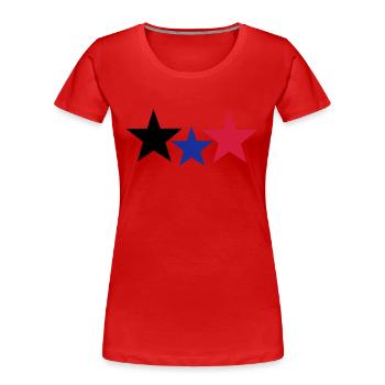Stars - Frauen Premium Bio T-Shirt - Rot - Vorne - Mia (176cm)