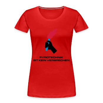 Pyrotechnik - Frauen Premium Bio T-Shirt - Rot - Vorne - Mia (176cm)