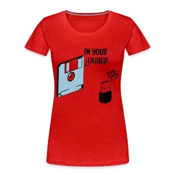 I'm your father - T-shirt bio Premium Femme - rouge - Devant - Mia (176cm)