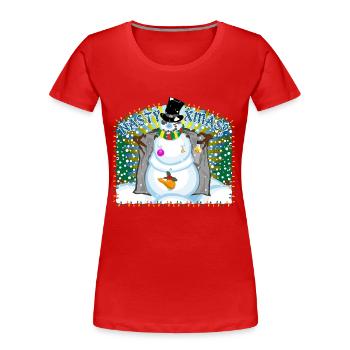 Nasty XMas - Frauen Premium Bio T-Shirt - Rot - Vorne - Mia (176cm)