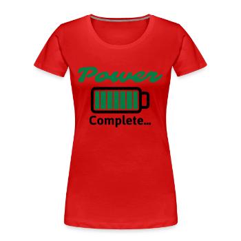 Power Complete... - Frauen Premium Bio T-Shirt - Rot - Vorne - Mia (176cm)