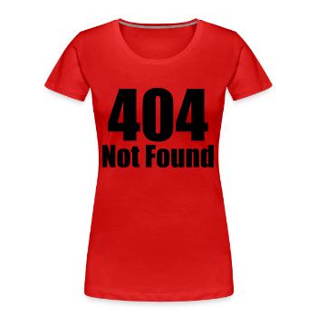404 Not Found - Women's Premium Organic T-Shirt - red - Front - Mia (176cm)