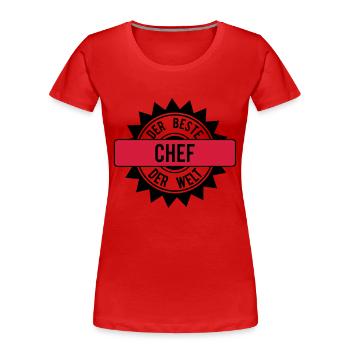 best boss 2c - Women's Premium Organic T-Shirt - red - Front - Mia (176cm)