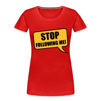stop - T-shirt bio Premium Femme - rouge - Devant - Mia (176cm)