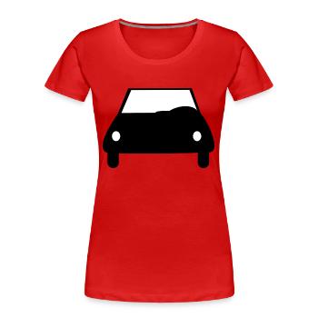 Car Auto Auto Car Auto Car Car Driver - Women's Premium Organic T-Shirt - red - Front - Mia (176cm)